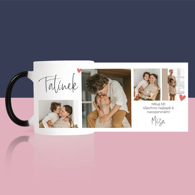 Fotokoláž: Tatínek Miluji Tě - Hrnek
