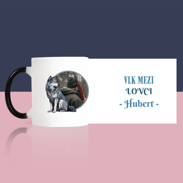 Fotka S Textem: Vlk Mezi Lovci - Hrnek