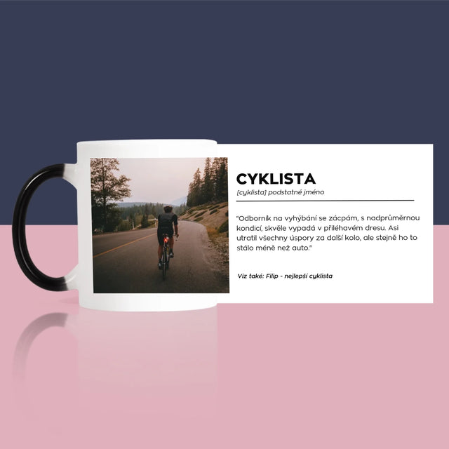 Fotka S Textem: Cyklista Definice - Hrnek