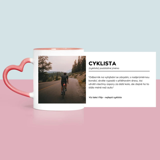 Fotka S Textem: Cyklista Definice - Hrnek