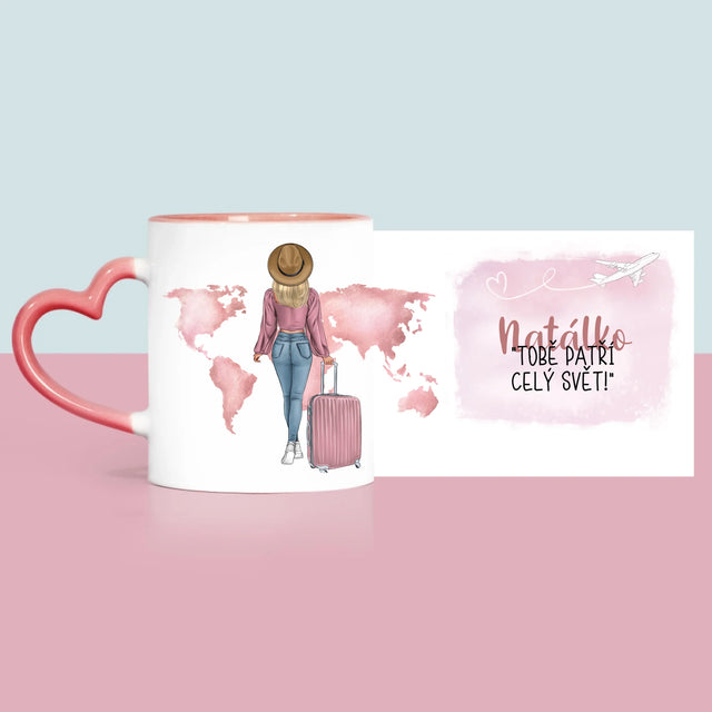 Designér Postav: Cestovatelka - Hrnek