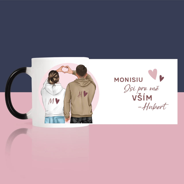 Designér Postav: Pár Srdce - Hrnek