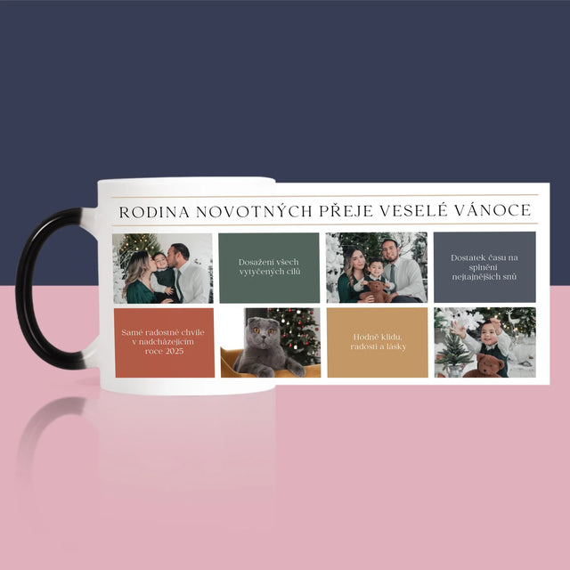 Fotokoláž: Veselé Vánoce Přání - Hrnek