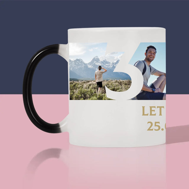 Fotokoláž: 30 Let Číslo Fotky - Hrnek