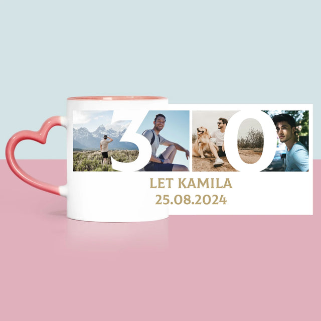 Fotokoláž: 30 Let Číslo Fotky - Hrnek