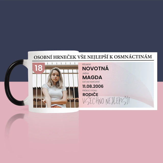 Fotka S Textem: Občanský Průkaz - Hrnek