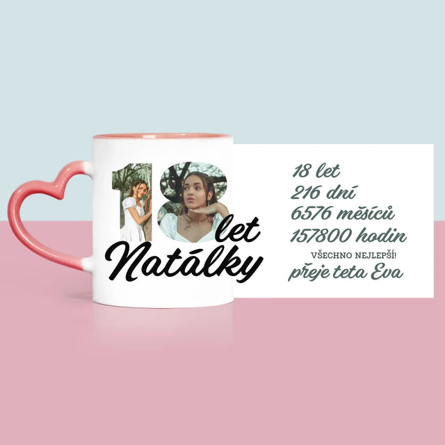 Slovo Z Fotek: 18 Let Odpočítávání - Hrnek