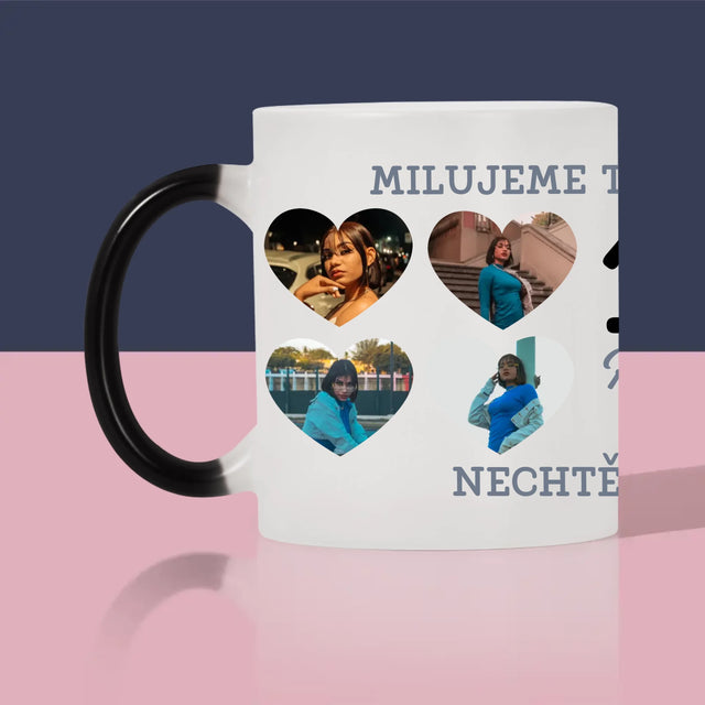 Fotokoláž: 18 Srdce - Hrnek