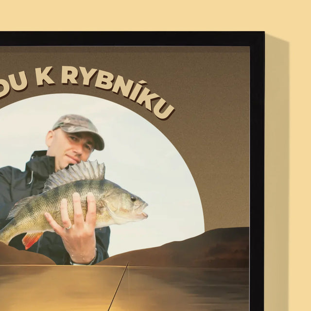 Fotka S Textem: A Jdu K Rybníku - Tisk V Rámečku