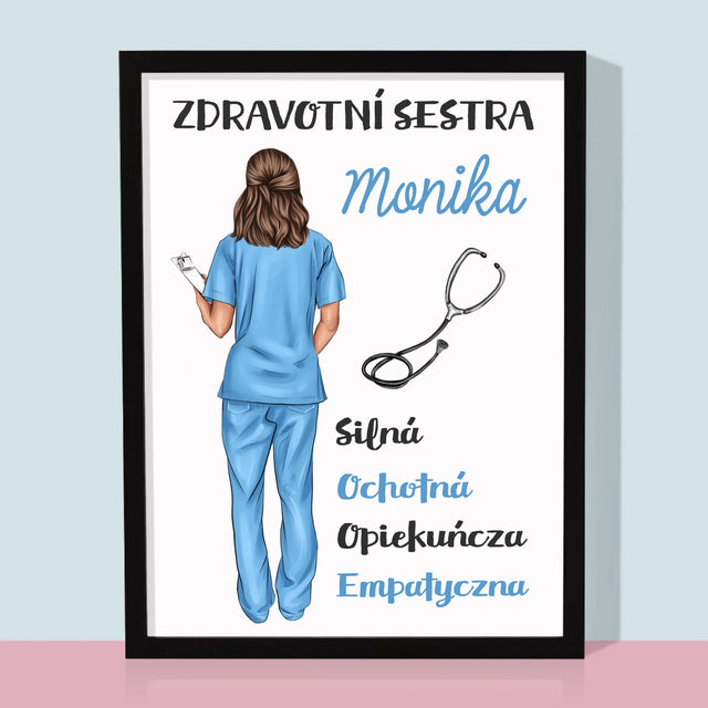 Designér Postav: Vlastnosti Zdravotní Sestry - Tisk V Rámečku