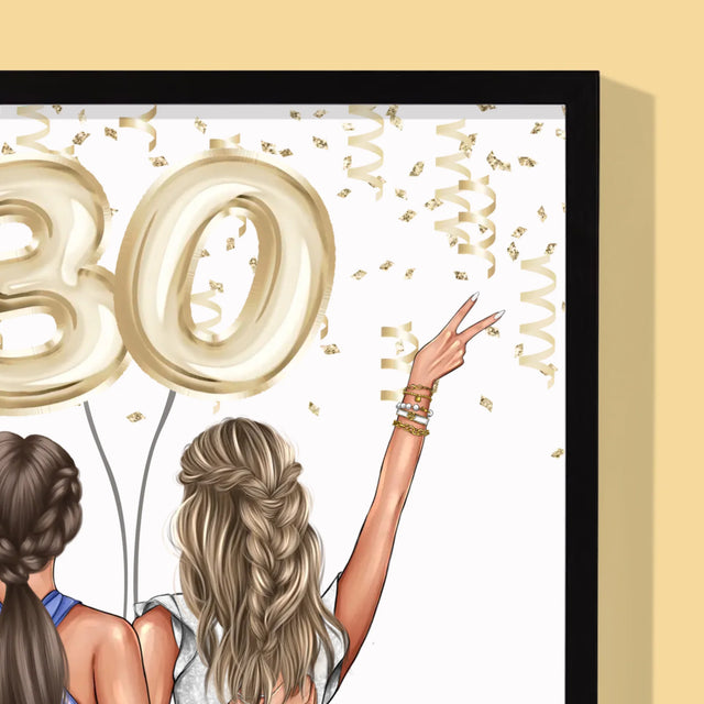 Designér Postav: Kamarádky Třicátiny - Tisk V Rámečku