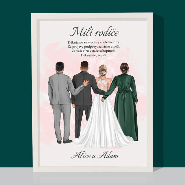 Designér Postav: Milí Rodiče Děkujeme - Tisk V Rámečku