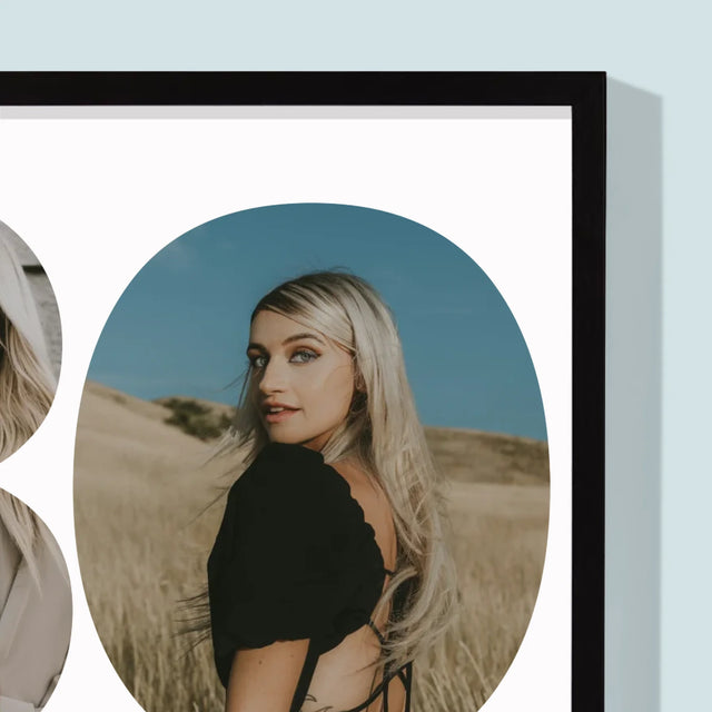 Slovo Z Fotek: 30. Narozeniny Podpis - Tisk V Rámečku