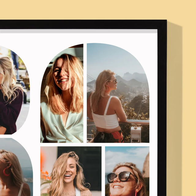 Fotokoláž: 30. Narozeniny Přání - Tisk V Rámečku