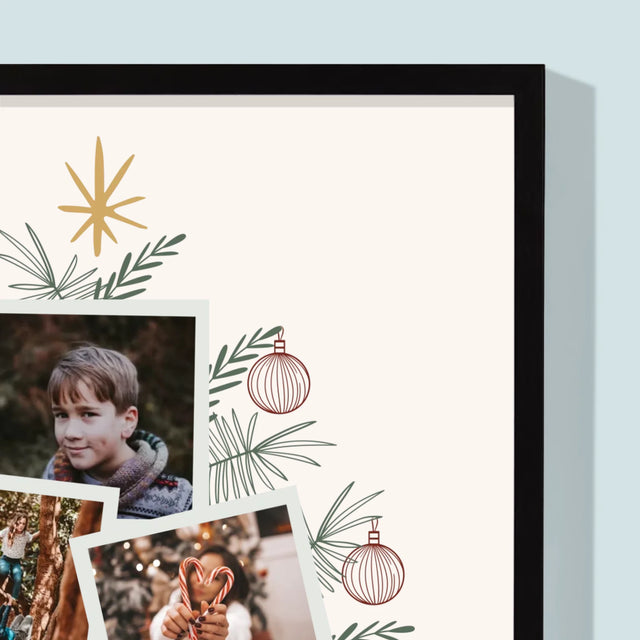 Fotokoláž: Vánoční Stromeček - Tisk V Rámečku