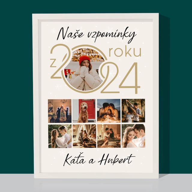 Fotokoláž: Naše Vzpomínky Z Roku - Tisk V Rámečku