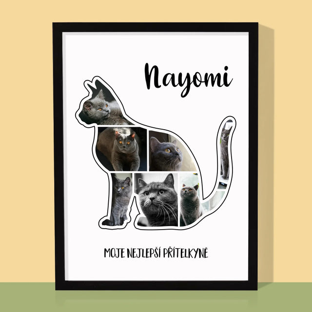 Tvar Z Fotek: Kočka Ten Nejlepší Přítel - Tisk V Rámečku
