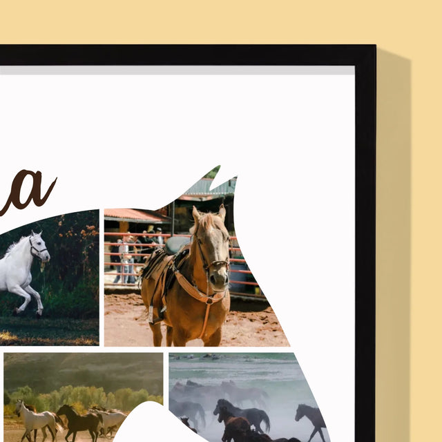 Tvar Z Fotek: Kůň - Tisk V Rámečku