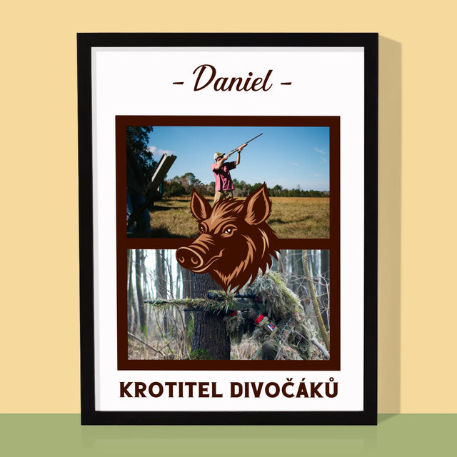 Fotokoláž: Krotitel Divočáků - Tisk V Rámečku