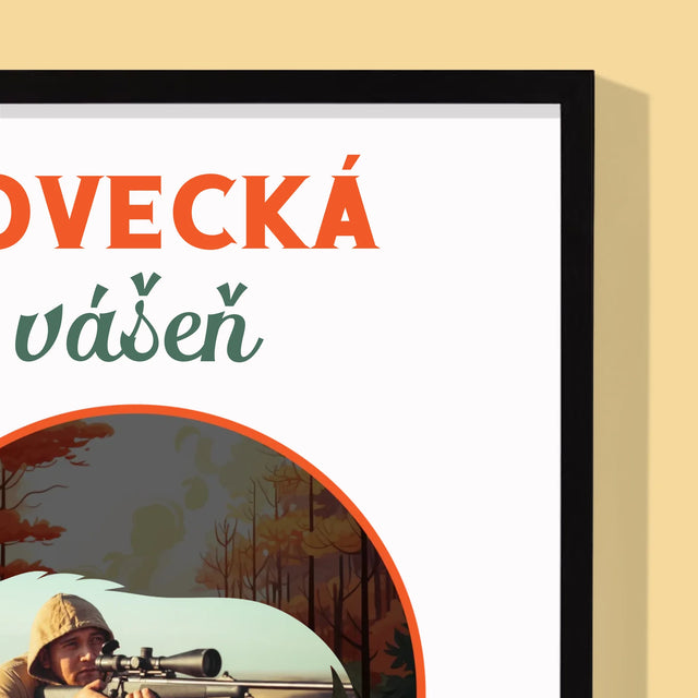 Fotka S Textem: Lovecká Vášeň Damiana - Tisk V Rámečku