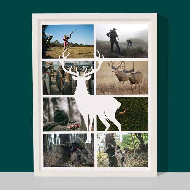 Fotokoláž: Lovec - Tisk V Rámečku