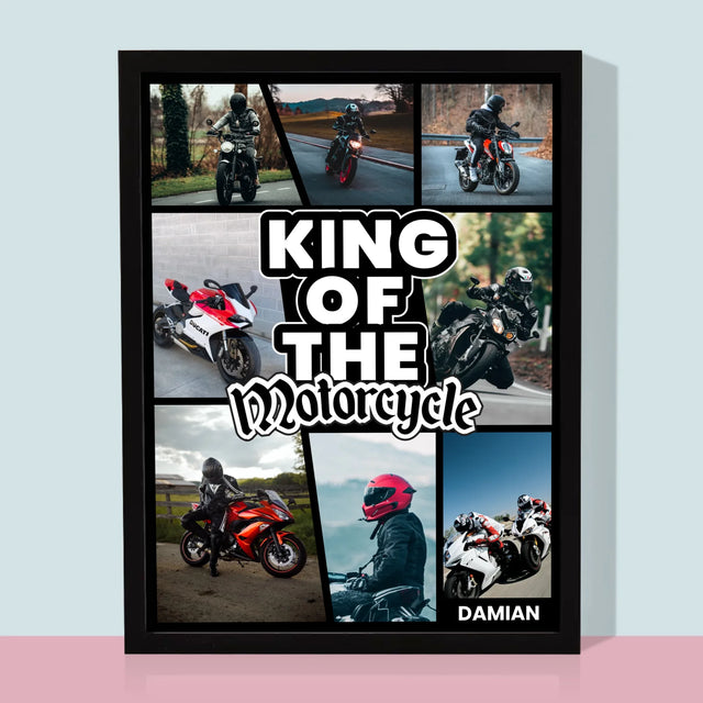 Fotokoláž: King Of The Motorcycle - Tisk V Rámečku