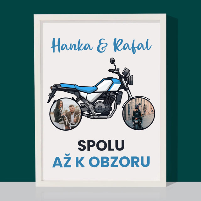 Fotokoláž: Spolu Až K Obzoru - Tisk V Rámečku