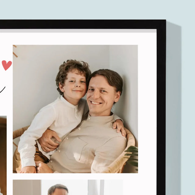 Fotokoláž: Tatínek Miluji Tě - Tisk V Rámečku