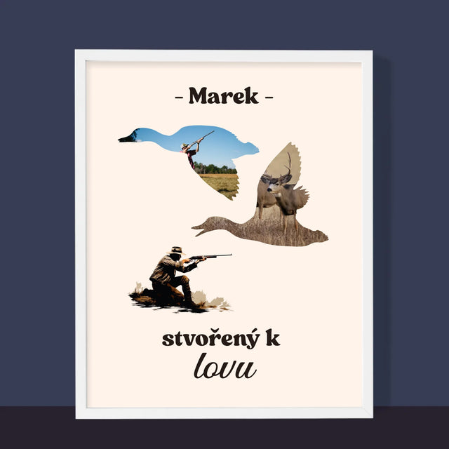 Tvar Z Fotek: Stvořený K Lovu - Tisk V Rámečku