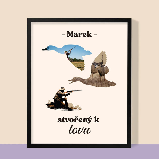 Tvar Z Fotek: Stvořený K Lovu - Tisk V Rámečku
