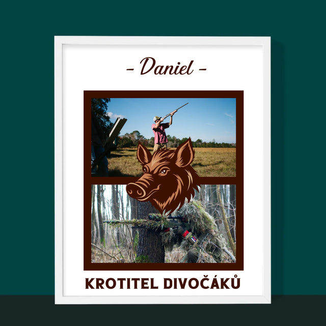 Fotokoláž: Krotitel Divočáků - Tisk V Rámečku