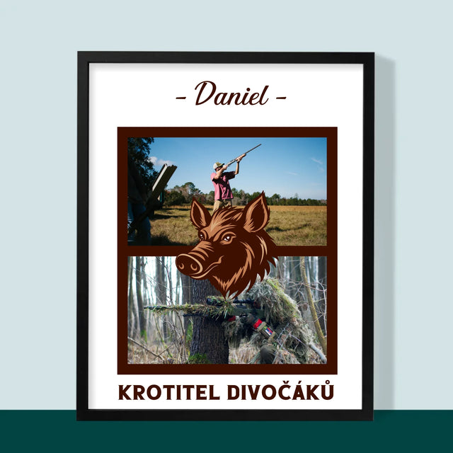 Fotokoláž: Krotitel Divočáků - Tisk V Rámečku