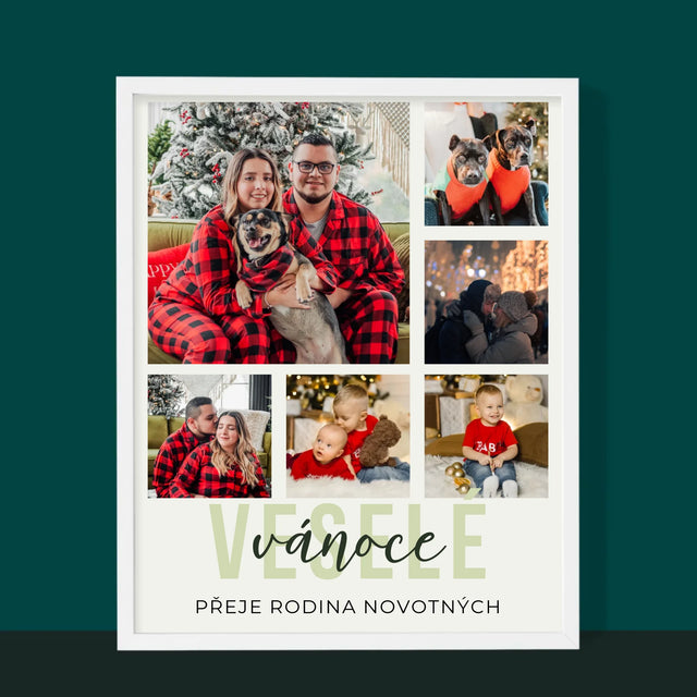 Fotokoláž: Veselé Vánoce - Tisk V Rámečku