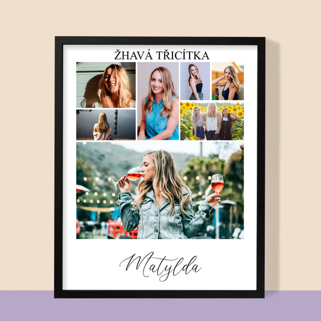 Fotokoláž: Žhavá Třicítka - Tisk V Rámečku