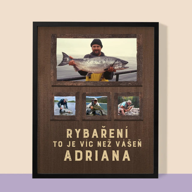 Fotokoláž: Rybaření - Tisk V Rámečku