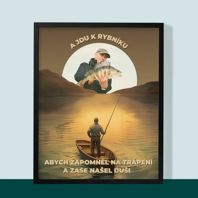Fotka S Textem: A Jdu K Rybníku - Tisk V Rámečku
