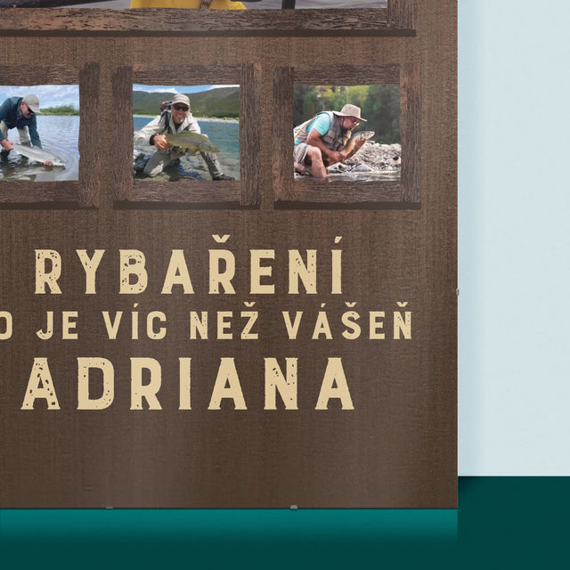 Fotokoláž: Rybaření - Plakát