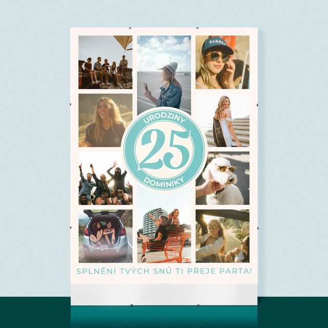Fotokoláž: 25. Narozeniny - Plakát