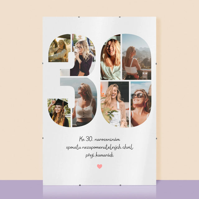 Fotokoláž: 30. Narozeniny Přání - Plakát