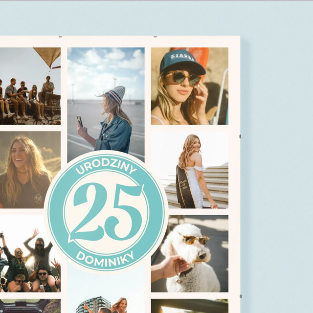 Fotokoláž: 25. Narozeniny - Plakát