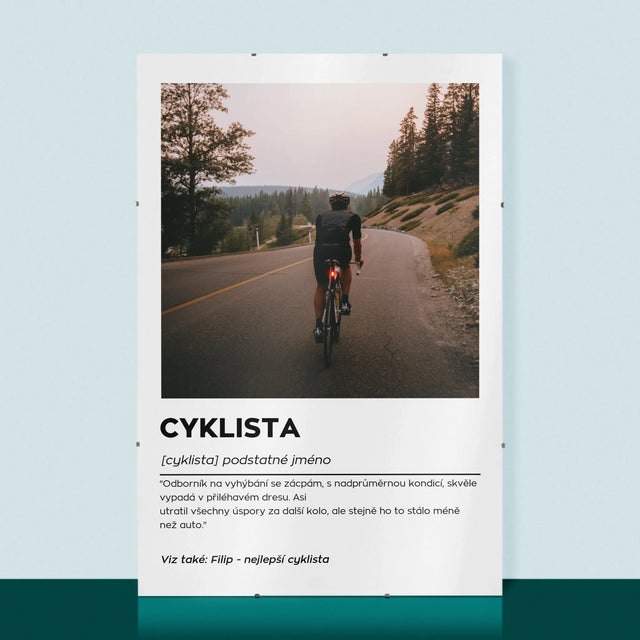 Fotka S Textem: Cyklista Definice - Plakát