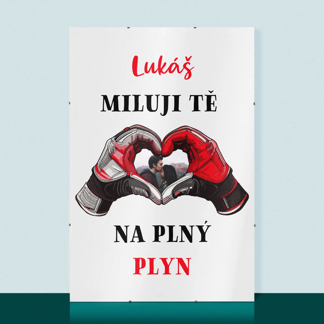 Fotka S Textem: Miluji Tě Na Plný Plyn - Plakát