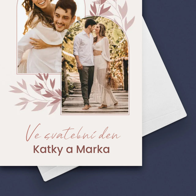 Fotokoláž: Svatební Den - Přání