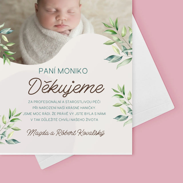 Fotka S Textem: Poděkování Porodní Asistentce - Přání