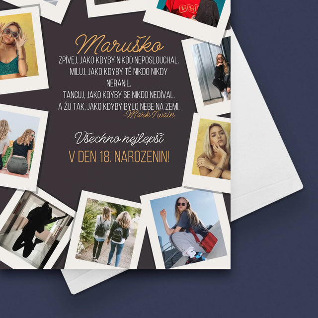 Fotokoláž: Přání K Narozeninám - Přání