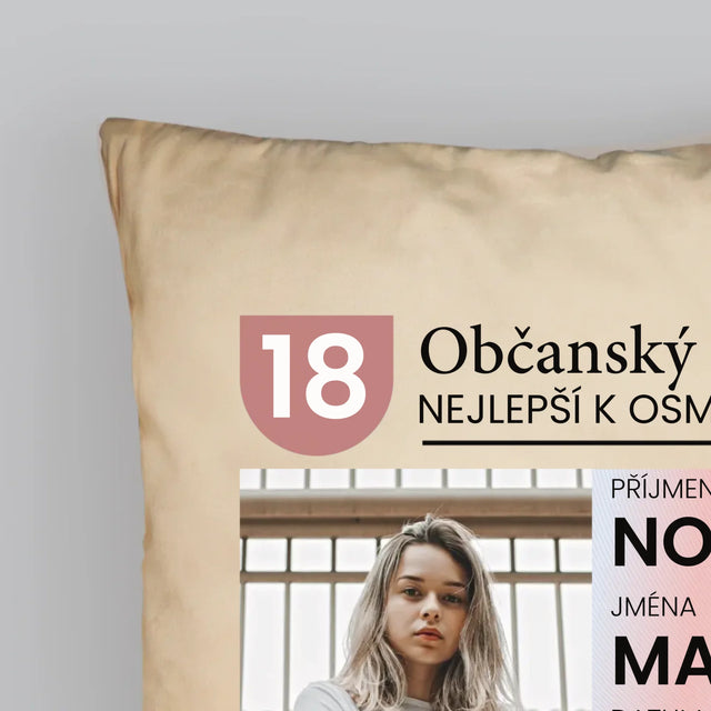 Fotka S Textem: Občanský Průkaz - Polštář