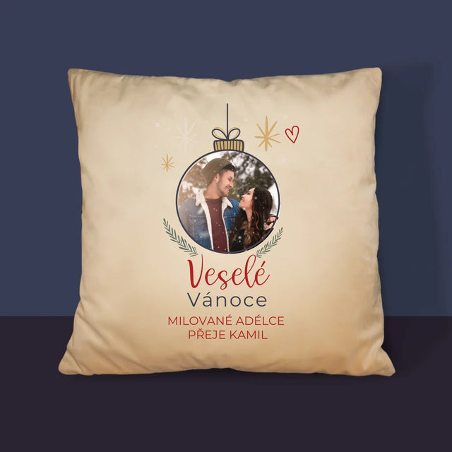 Fotka S Textem: Veselé Vánoce Ozdoba - Polštář