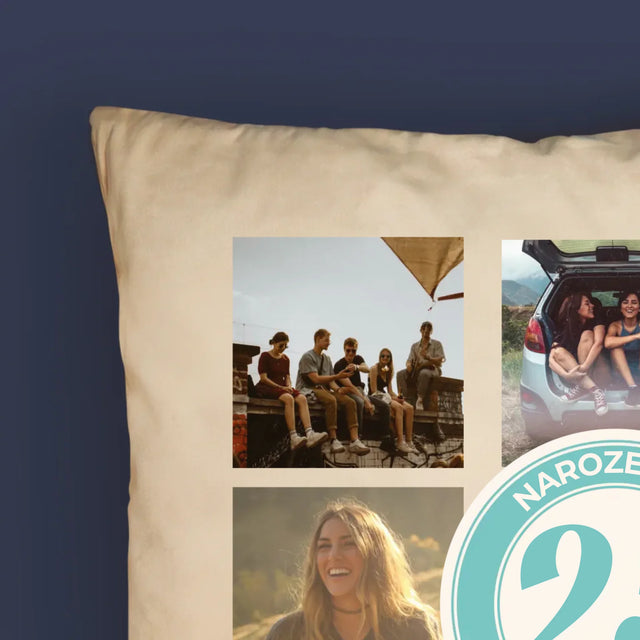 Fotokoláž: 25. Narozeniny - Polštář