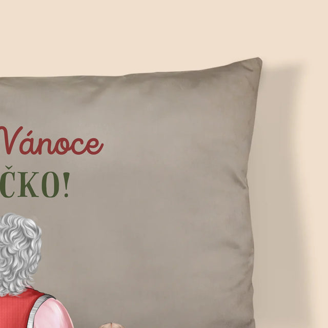 Designér Postav: Veselé Vánoce Babičko - Polštář