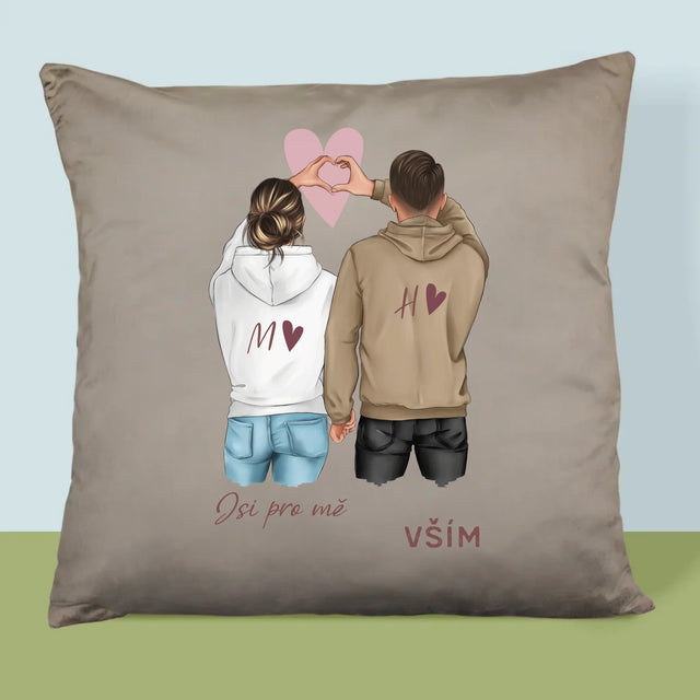 Designér Postav: Pár Srdce - Polštář